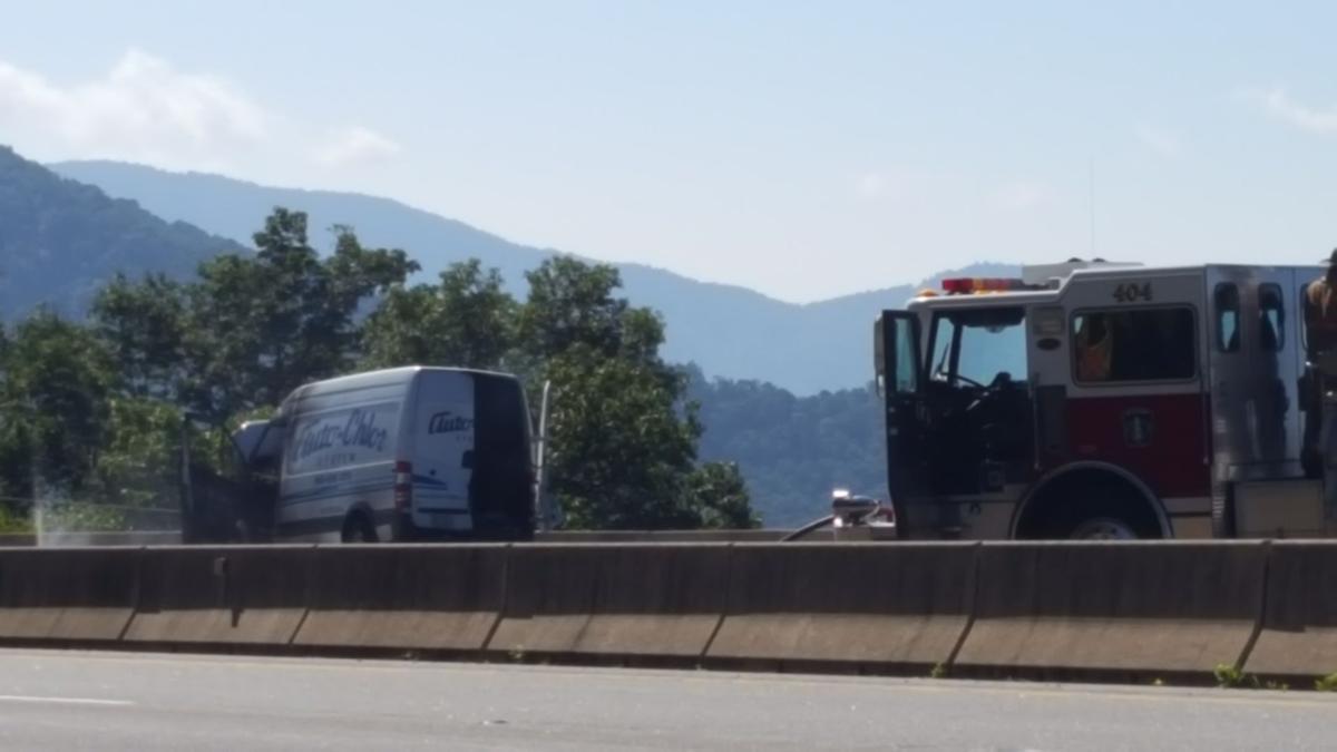 Vehicle fire disrupts traffic on I-40 section of Old Fort Mountain