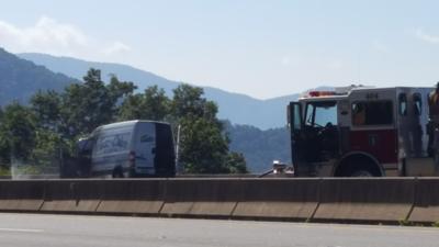 Vehicle fire disrupts traffic on I-40 section of Old Fort Mountain