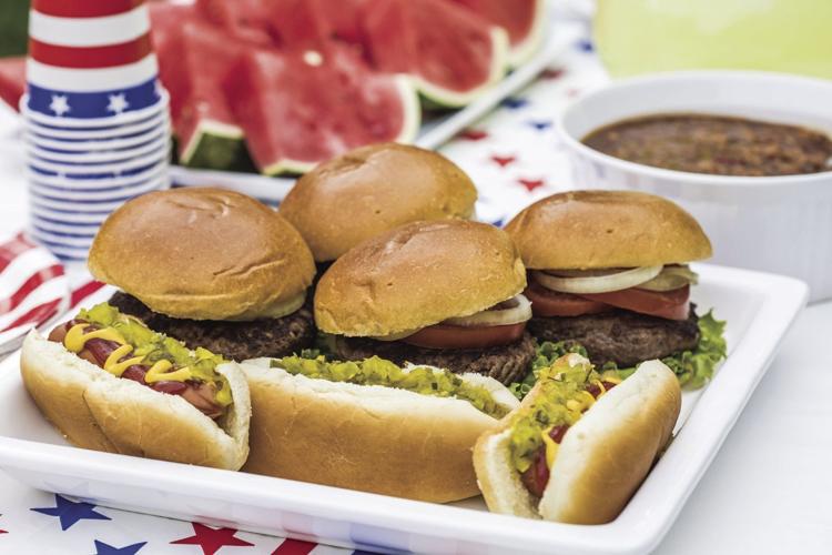 hot dog hamburger (stock)