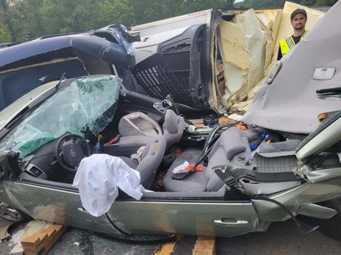 UPDATE: Overturned tractor-trailer causes wreck on Old Fort Mountain