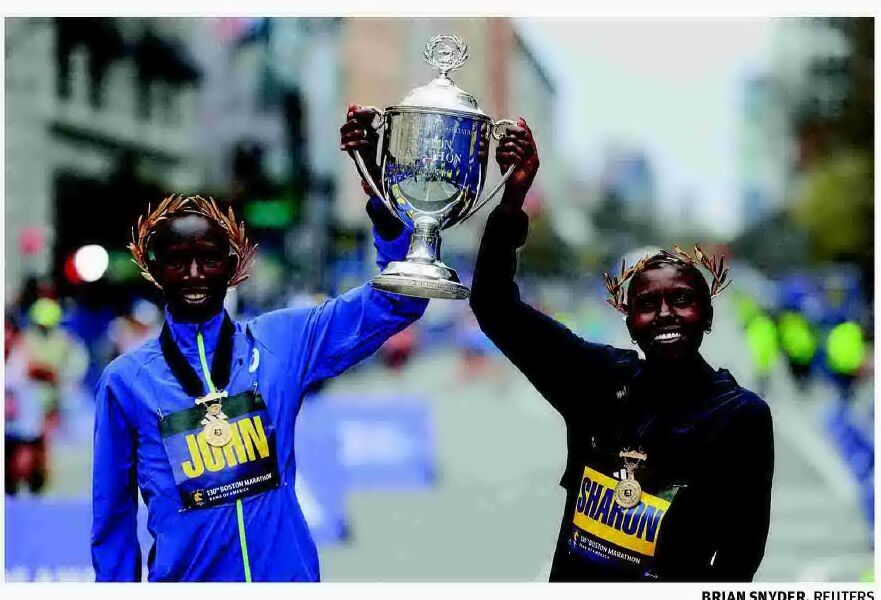 KENYANS VICTORIOUS IN BOSTON MARATHON