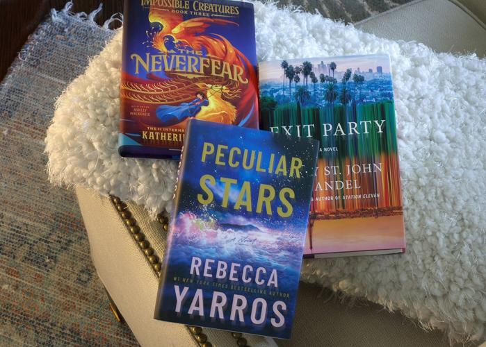 Chris Borrelli’ s Fall book preview includes " Exit Party," by Emily St. John Mandel, "Peculiar Stars," by Rebecca Yarros and "The Neverfear," by Katherine Rundell.