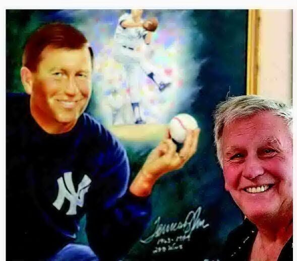 Legendary pitcher Tommy John on the mound