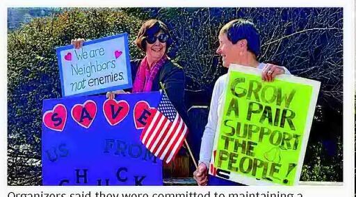 McDowell Democrats mark Valentine's Day with protest