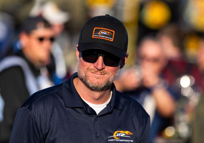 Nov 1, 2025; Avondale, Arizona, USA; NASCAR Xfinity Series team owner Dale Earnhardt Jr during the Xfinity Series Championship race at Phoenix Raceway. Mandatory Credit: Mark J. Rebilas-Imagn Images
