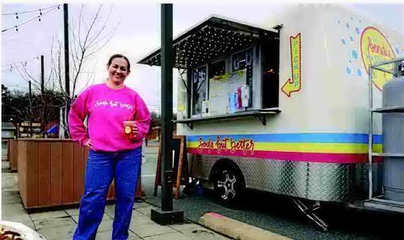 Dirty soda trailer serving icy drinks