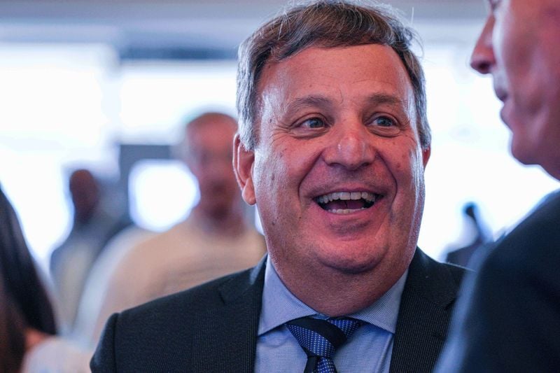 Dec 12, 2024; Chapel Hill, NC, USA; North Carolina Tar Heels general manager Michael Lombardi during the Bill Belichick hiring announcement at Loudermilk Center for Excellence. Mandatory Credit: Jim Dedmon-Imagn Images