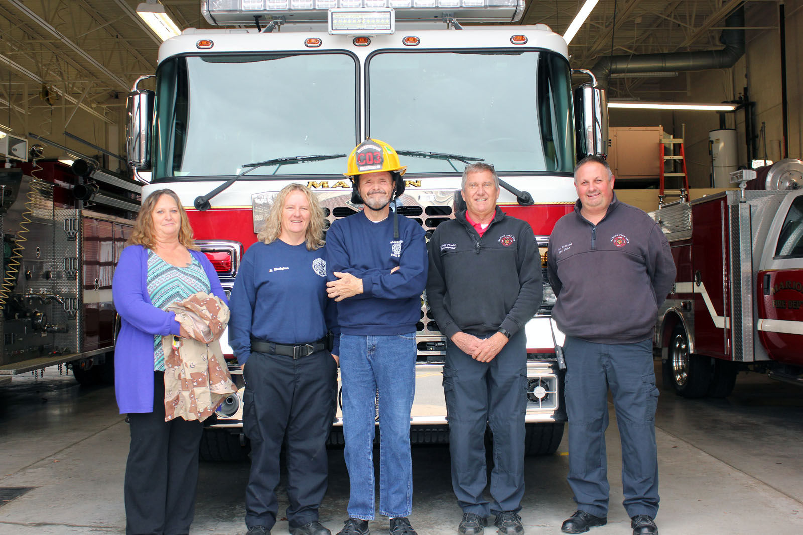 His firefighting friends Terry Owens treasures his visits to