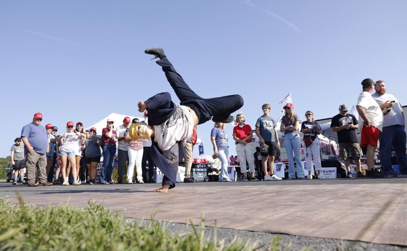 Break dancing at Trump rally in Asheboro