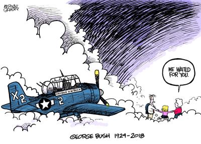This emotional George H.W. Bush cartoon went viral - touching even his family