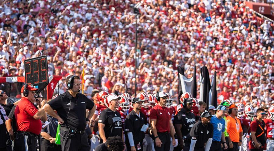 Indiana Head Coach Curt Cignetti during the Indiana versus Western Kentucky football game at Memorial Stadium on Saturday, Sept.