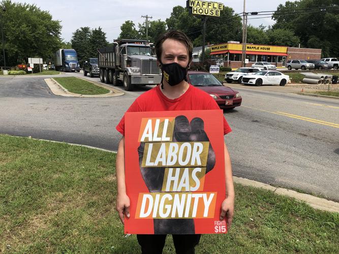 Workers hold strike, rally in Marion for pay increases, union