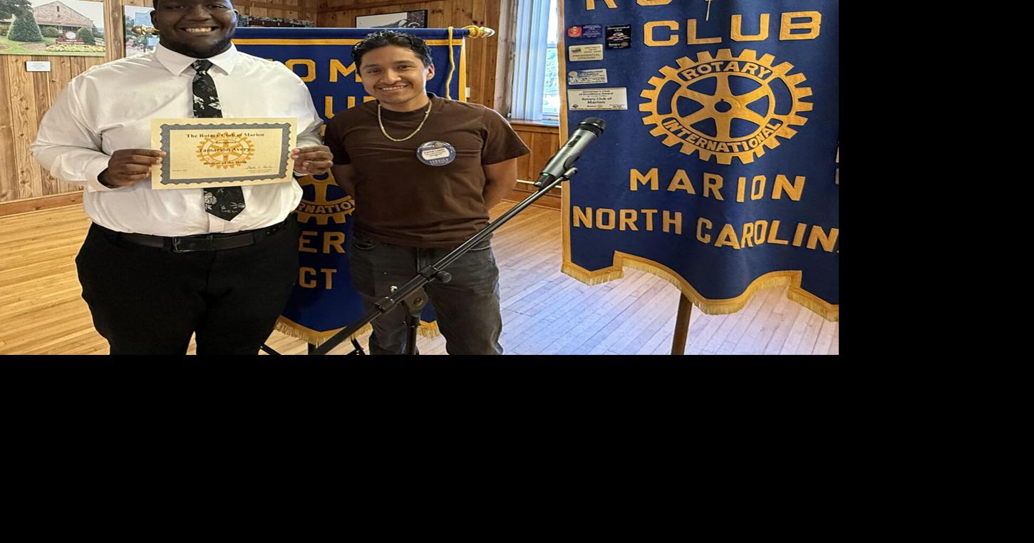 Rotary Club of Marion NC recognizes Student of the Week