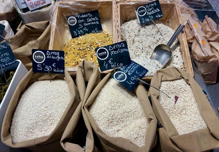 You can find the best rice in Valencia's Mercado de ColÃ³n.
