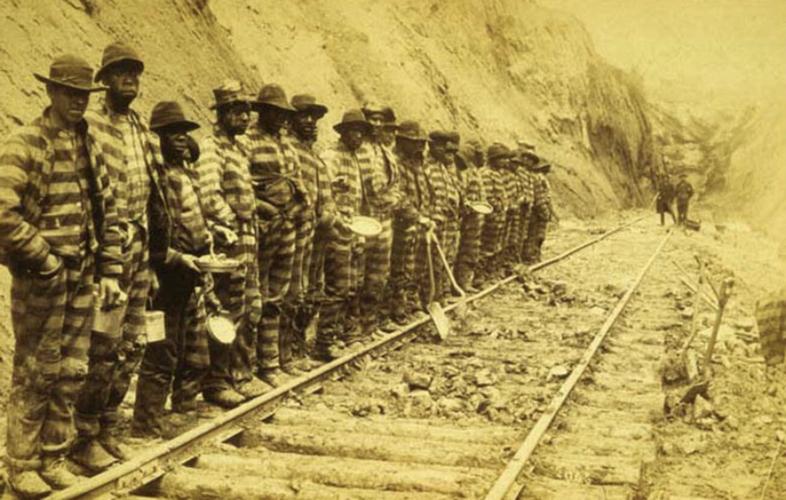 Cadaver dog searches for bodies of convicts from 1870s who built the railroad