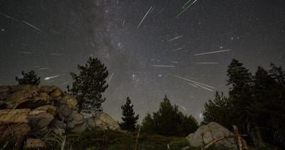 The 2023 Perseid meteor shower seen from the southern edge of Sequoia National Forest near Piute Peak.