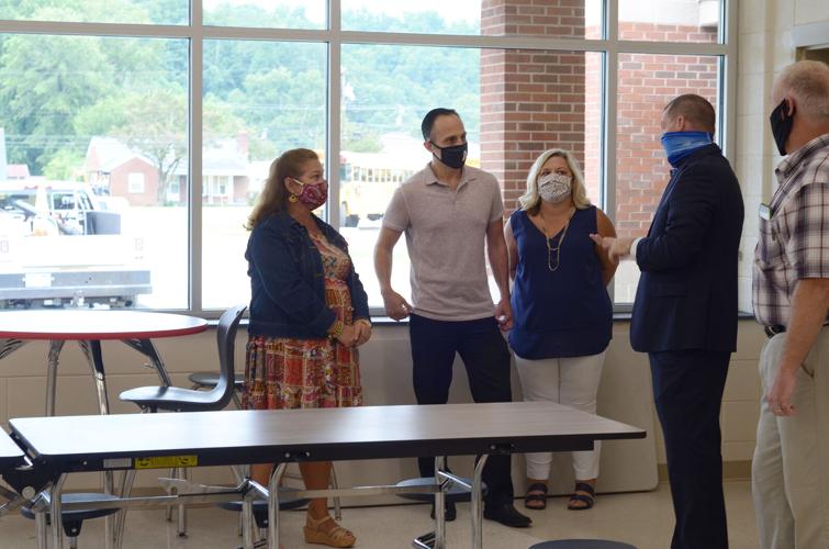NC Labor candidate and state Rep. Josh Dobson tours Old Fort school