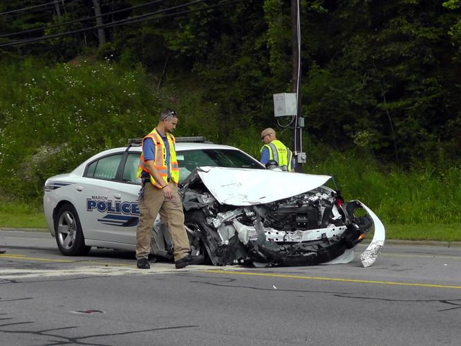 2 sent to hospital in officer-involved wreck
