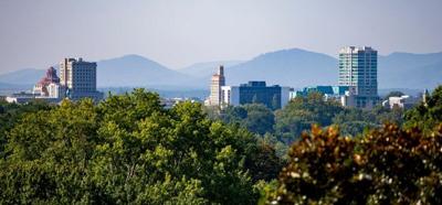 The Asheville skyline is seen during the G20 Finance Ministers and Central Bank Governors Meeting in Asheville on Sept. 1, 2026.