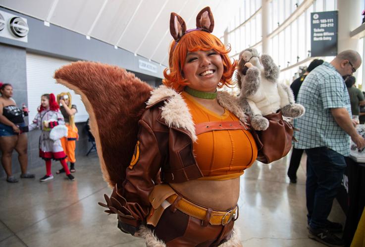 Vivi Mao of Modesto, dressed as Marvel superhero Squirrel Girl at StocktonCon Summer at the Adventist Health Arena in downtown