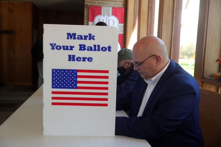 Ted DiNoto votes on election day