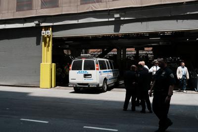 The Empire State Building after two people climbed to the top of its spire, in the Manhattan borough of New York