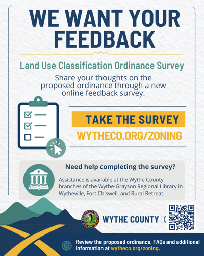 Wythe County Launches Online Survey for Land Use Classification Ordinance