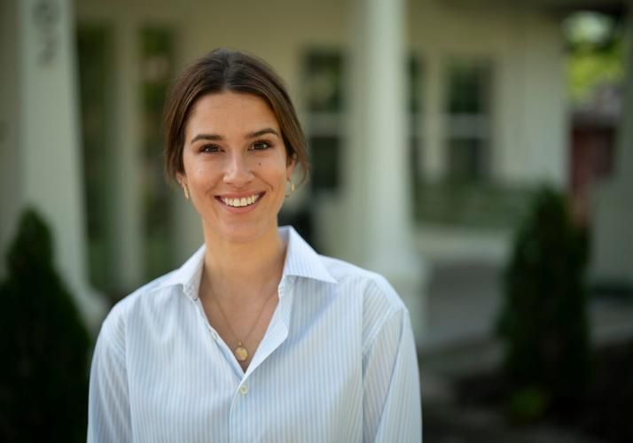 Ella’s House founder Elise Jenkins stands for a portrait at the home for pregnant or mothering college students in Nashville, Tenn., Friday, April 10, 2026.