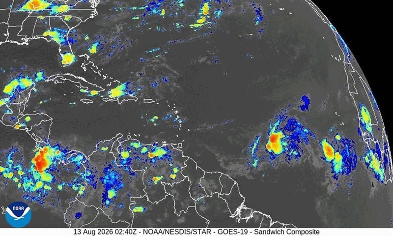 The National Hurricane Center is tracking Invest 92L and Invest 94L as they move west across the Atlantic.