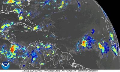 The National Hurricane Center is tracking Invest 92L and Invest 94L as they move west across the Atlantic.