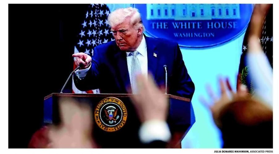 TRUMP PULLS BACK ON THREAT