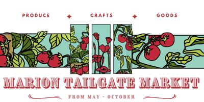Stop by Marion Tailgate Market after Sidewalk Sale for live music, fresh eggs, produce, artists