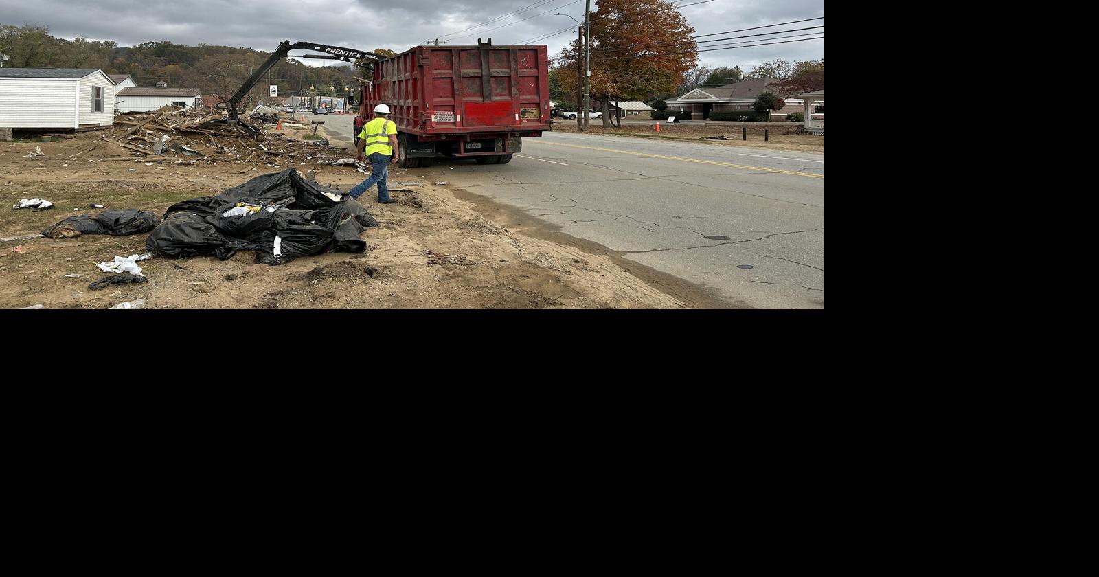 Helene debris removal work continues in McDowell County NC