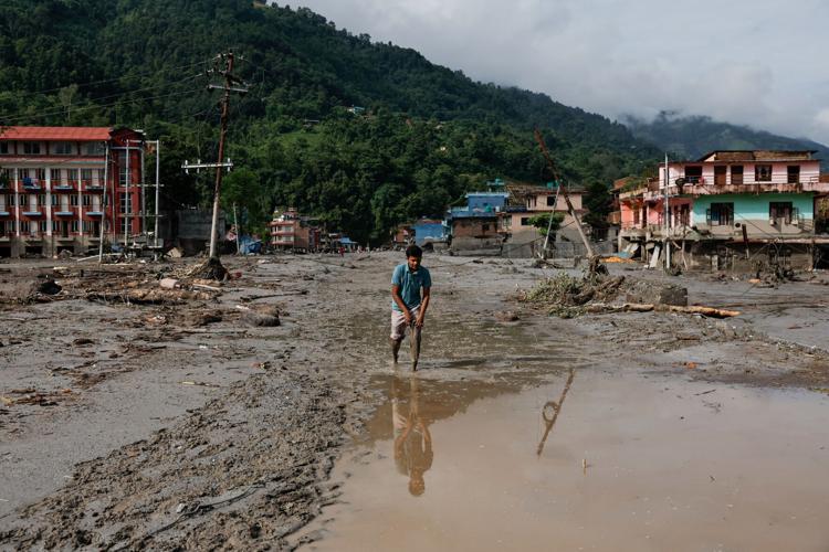 Aftermath of devastating floods in Trishuli