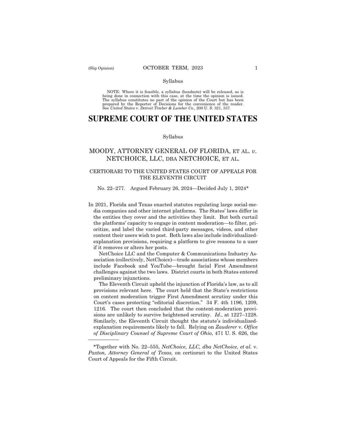 Read the NetChoice opinion