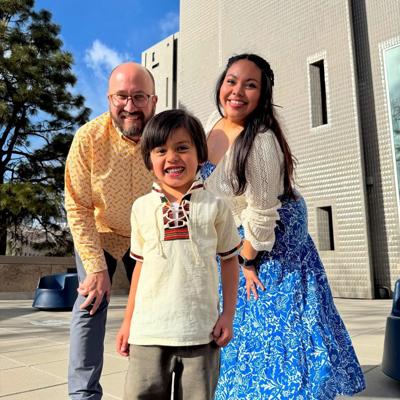 Ana Temu Otting, right, with with her son and husband. Temu Otting worries the Supreme Court's pending decision on birthright citizenship could affect her family.