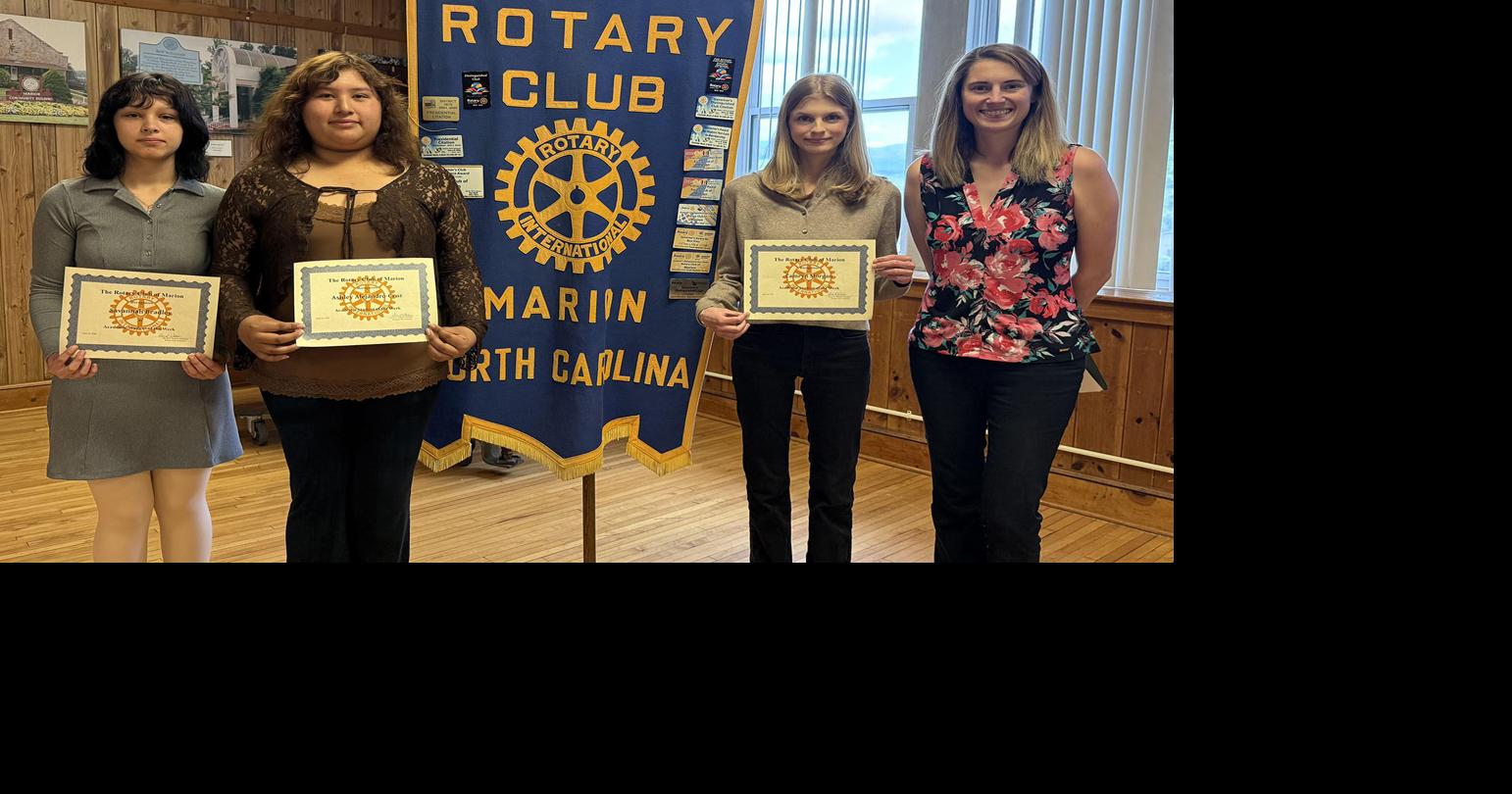Rotary Club of Marion honors three Students of the Week from McDowell schools