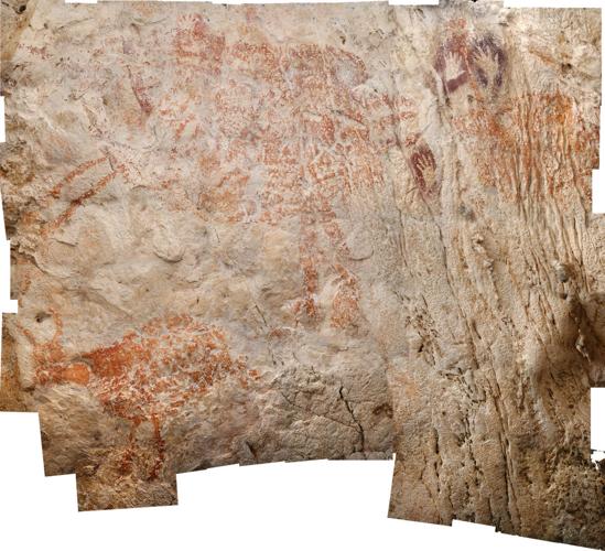 The earliest evidence of human art is this cave painting of a cow