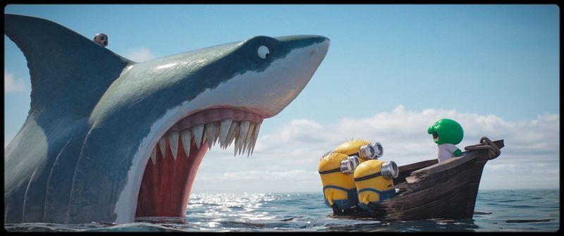 "Minions & Monsters" tips its hat to Steven Spielberg with a "Jaws"-inspired sequence.