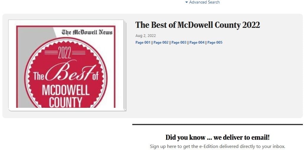 Did you miss it? See the "Best of McDowell" results here
