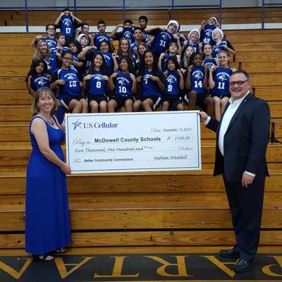 U.S. Cellular gives big to McDowell High, West McDowell Middle School