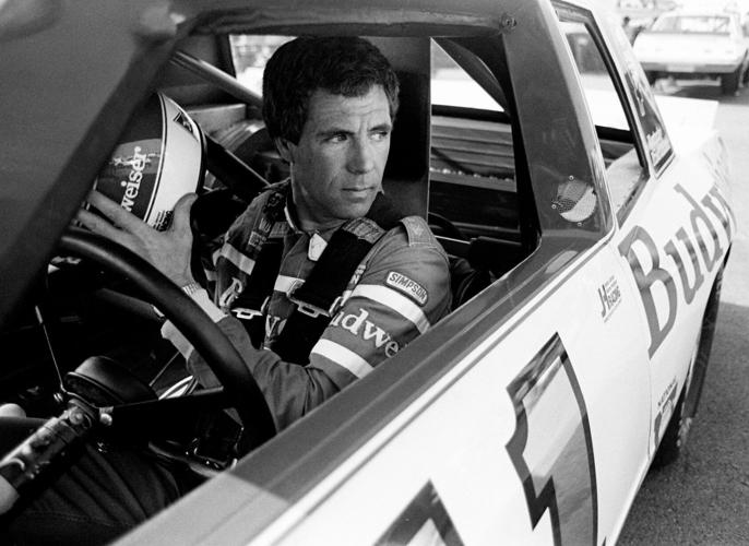 Darrell Waltrip gets ready for the qualifying trials for the Nashville Pepsi 420 NASCAR Grand National race at Nashville