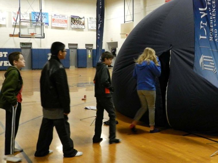 Out of this world: West McDowell students enjoy traveling planetarium