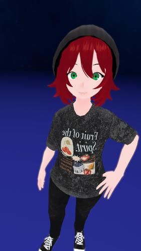 An avatar created by Geoffery Powell of Eureka, Ill., to connect with others as part of virtual-reality ministry outreach he and others conduct on the VR platform VRChat. Powell, 28, connected in summer 2022 with members of Cru, a nondenominational organiz