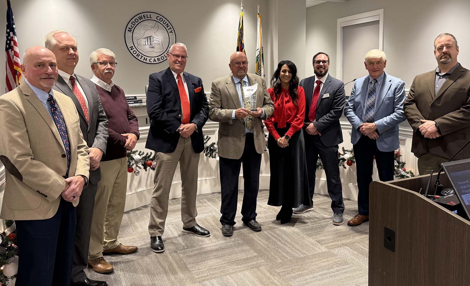 McDowell County NC Commissioners receive education award