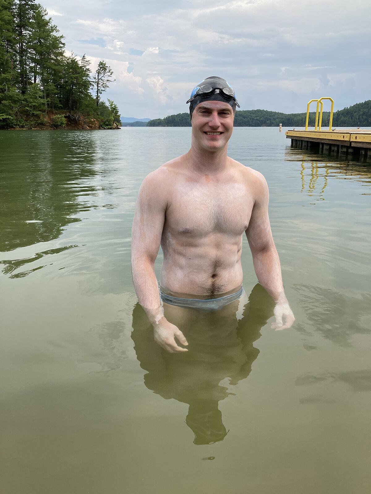 An Aquatic Feat College Student Swims The Entire Length Of Lake James Latest Headlines Mcdowellnews Com