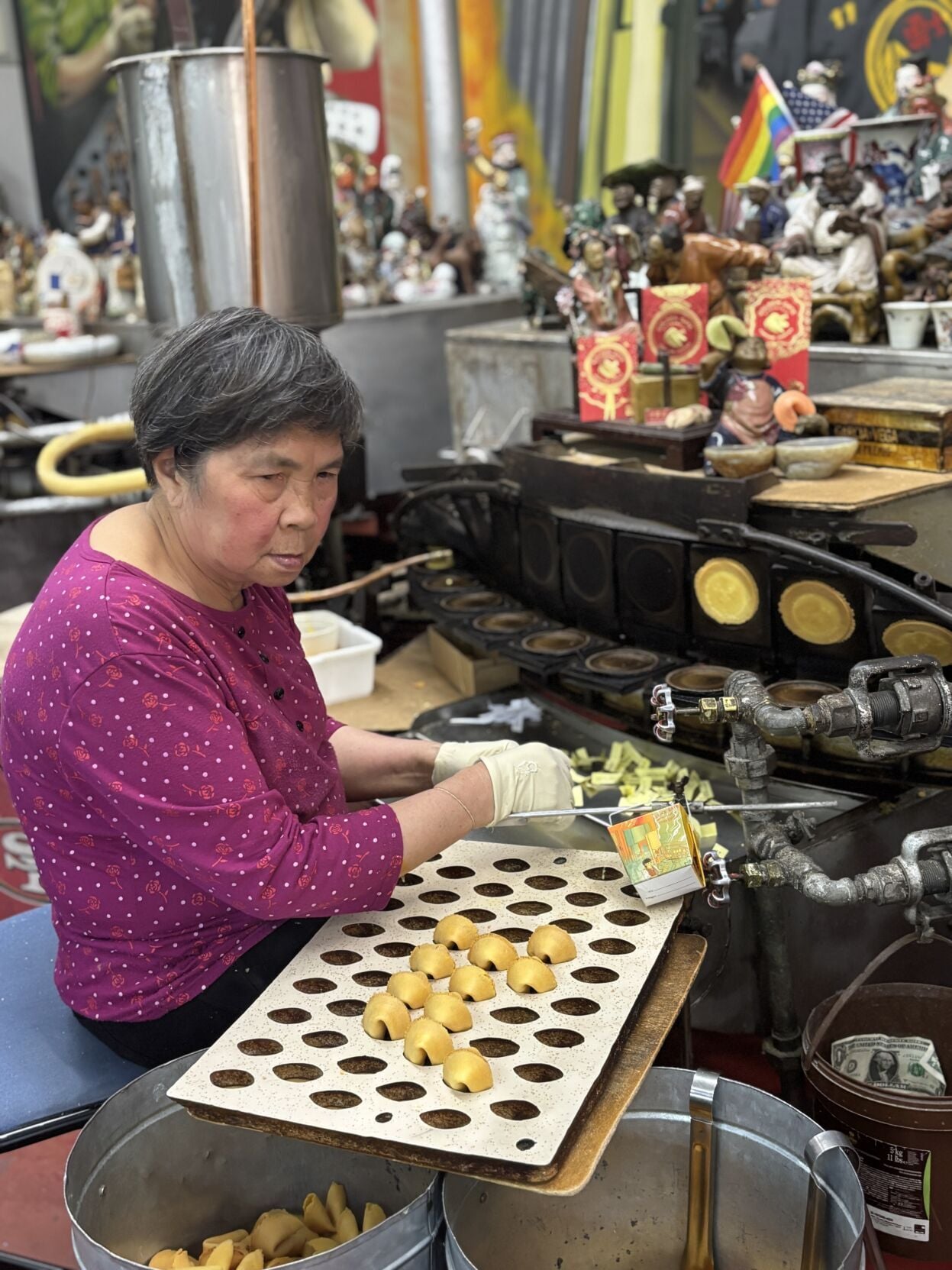 Making fortune cookies in SF Chinatown June 2026 (Eileen Ogintz)
