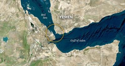 Iran-back Houthis rebels announce blockade of Red Sea Gateway.