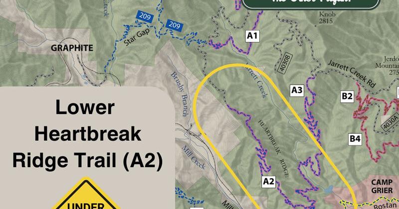 Construction begins on Lower Heartbreak Ridge Trail