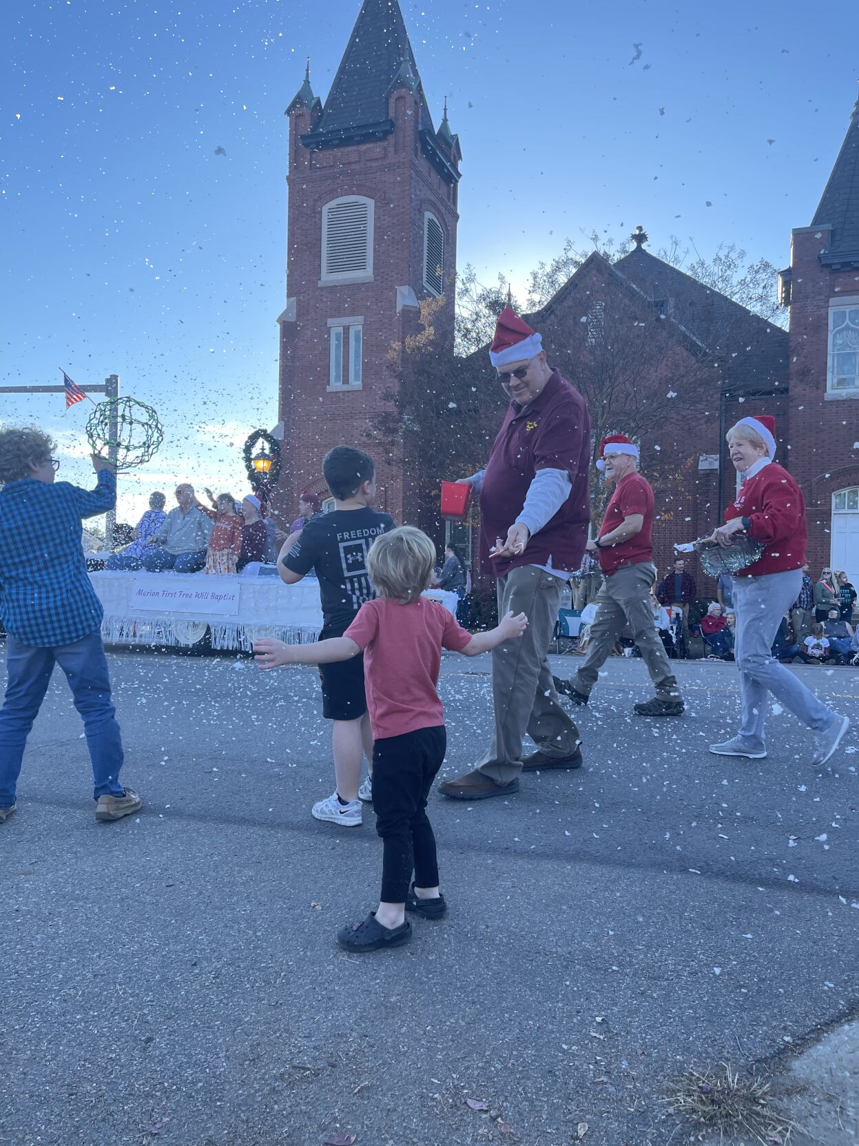 Children enjoy Christmas parade